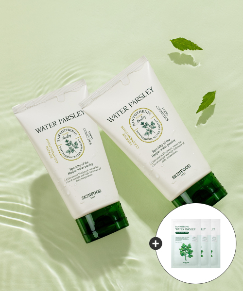 스킨푸드() [마스크팩3개 증정][2개]판토테닉 워터 파슬리 리프레쉬 클렌징 폼 150ml 상품 이미지