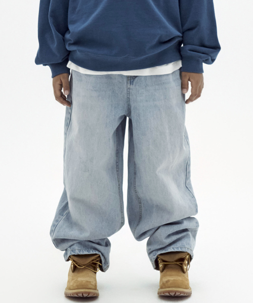 테이크이지 키즈() 자이언트핏 데님 팬츠(라이트블루) 상품 이미지