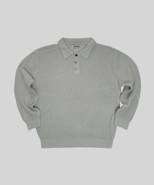 Кашемировый трикотаж AP с воротником_Oat Ivory
