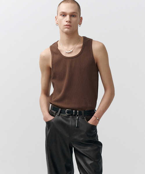 Майка в рубчик (Brown)
