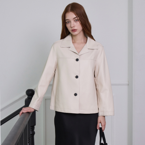 Кожаная куртка British Lambskin Stitch Leather Jacket_KSJK250104