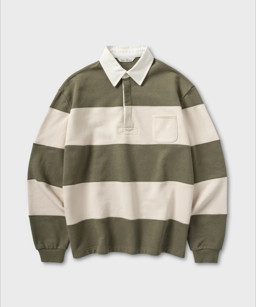Буклированная футболка регби (Khaki)
