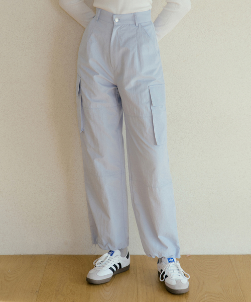 GENA CARGO STRING PANTS BABY BLUE