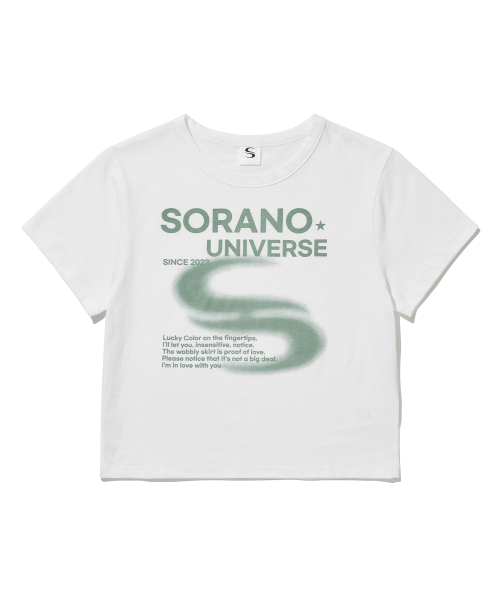 소라노(SORANO) SORANO Basic Logo crop T-shirt [2Color