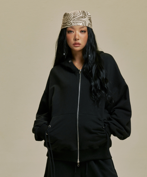MUSINSA | GILAARCHIVE STAR WING HOOD ZIP-UP_BK