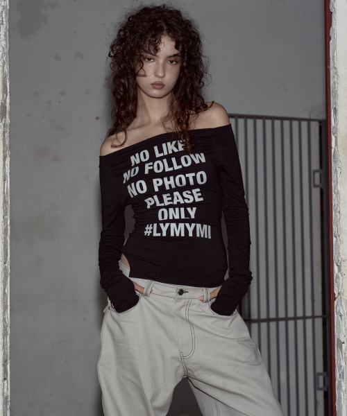 플리즈노팔로우(PLEASENOFOLLOW) Kacy Lettering Long Off