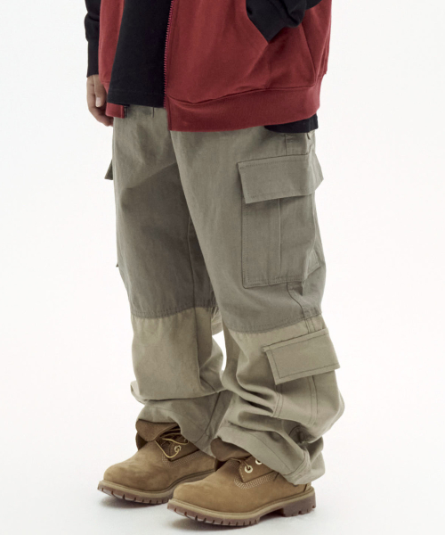 테이크이지 키즈() 콤비네이션 립스탑 카고 팬츠 (카키베이지) 상품 이미지