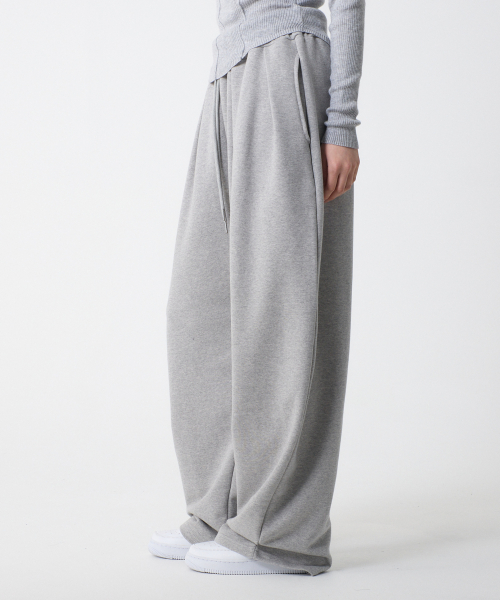 Широкие спортивные брюки с защипами (Grey)