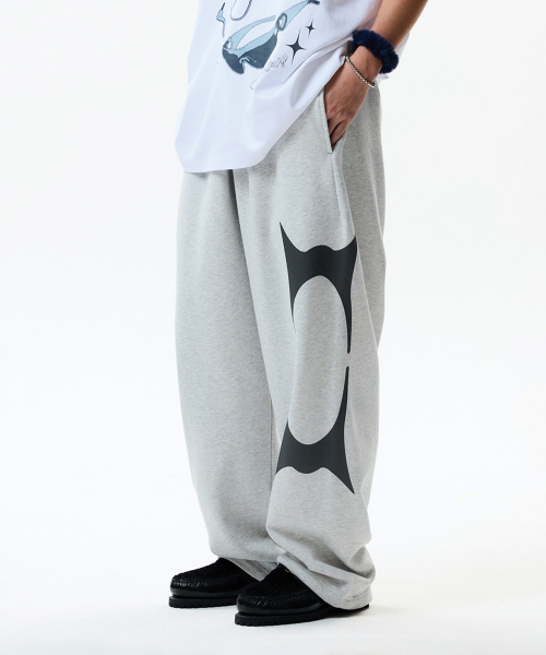 크리틱(CRITIC) OG WORMHOLE LOGO PANTS MELANGE GREY - 사이즈