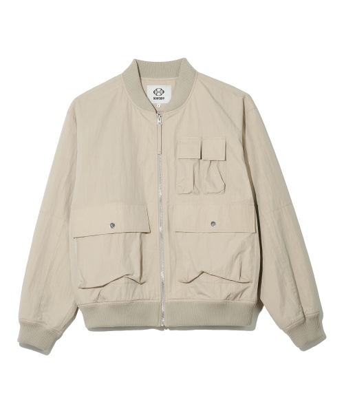 MULTI POCKET MA-1 JUMPER (BEIGE)
