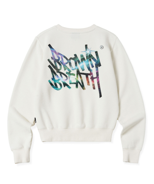 W AURORA TAG CREWNECK - IVORY