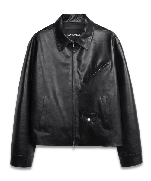 Pyro однобортный кожаный жакет BLACK
