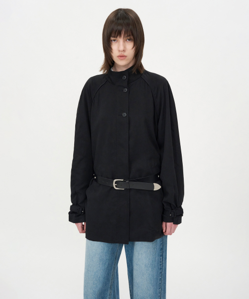 Повседневная куртка реглан из тенселя Black