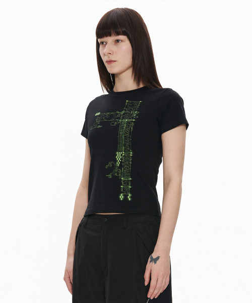 웰빙익스프레스(WELLBEING EXPRESS) Hybrid Tattoo Tee Black