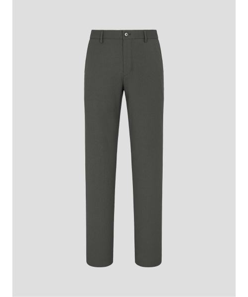 Узкие брюки оксфорд из льна Khaki