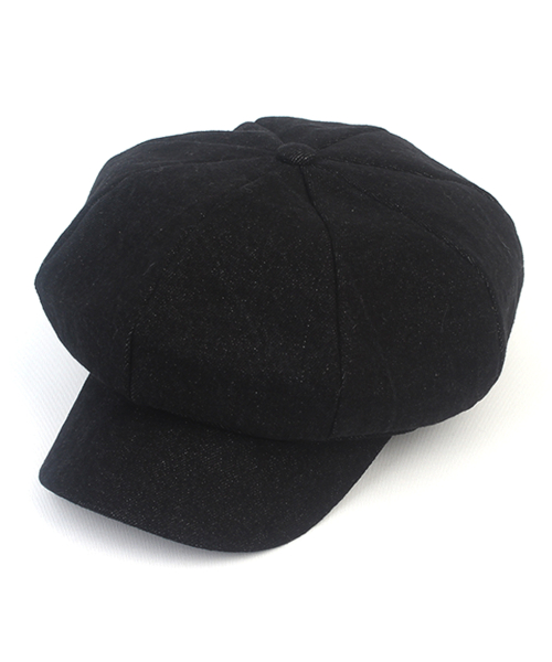 Black Denim Belted Newsboycap 뉴스보이캡