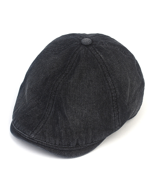 Hard Washing Black Denim Huntingcap 헌팅캡