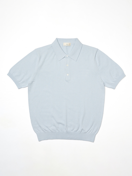 25SS Essential polo Knit Sky-Blue