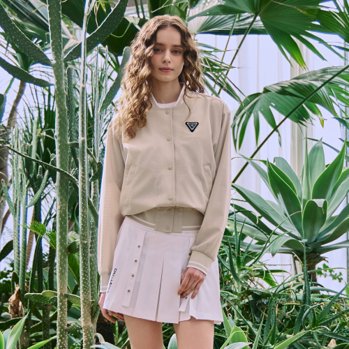 Женский бомбер ADDICTED с логотипом Beige
