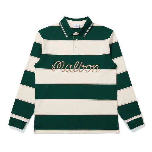 Мужская футболка в полоску Malbon GREEN (MAN)