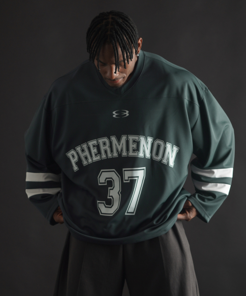 Оверсайз регби-лонгслив - Charcoal Green