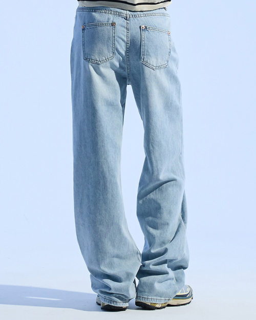 Light Wash Wide Leg Jeans (LIGHT JEAN BLUE)