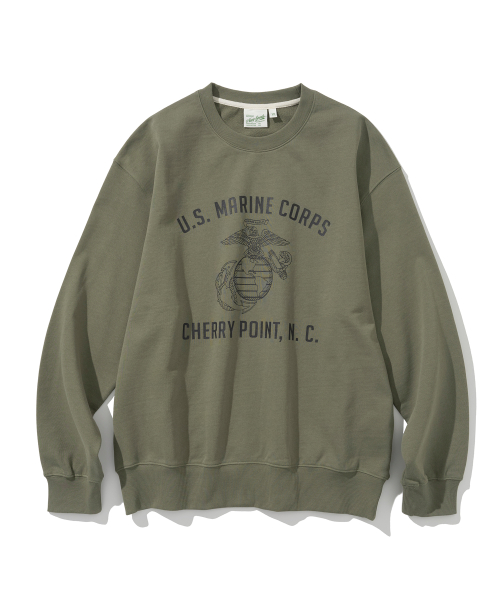 Us marine corp sweatshirt olive