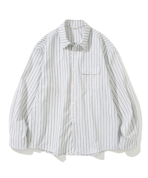 Ethnic stripe shirt white