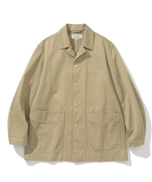 French coverall work jacket beige