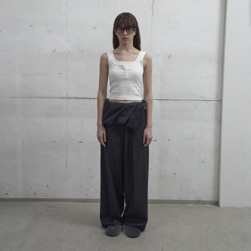 FOLDOVER VOLUME TROUSERS (GREY)