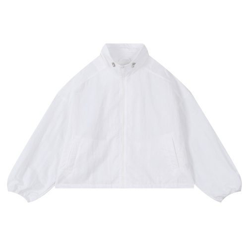 Женская короткая ветровка с высоким горлом Off White