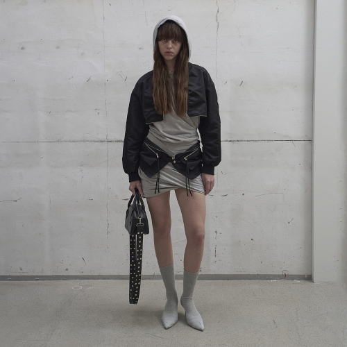 DETACHABLE-POCKET BLOUSON JACKET (BLACK)