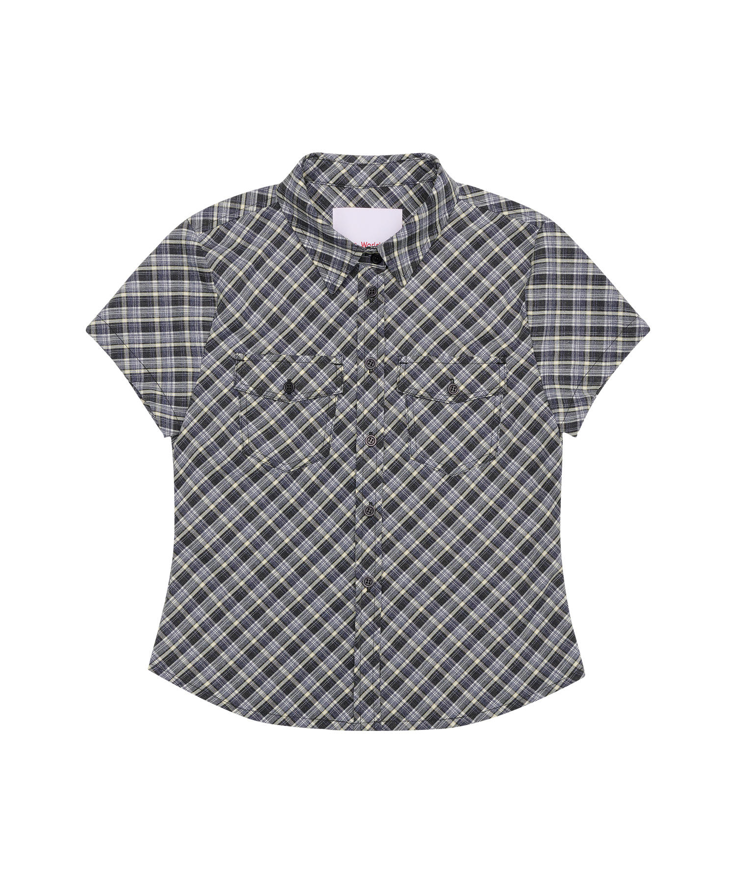 CHECK SHORT SLEEVE SHIRTS NAVY