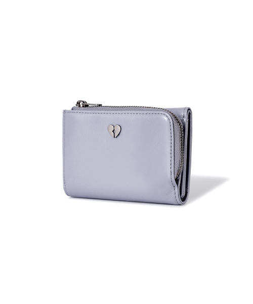 HEARTY ZIPPER WALLET - MISTY LAVENDER