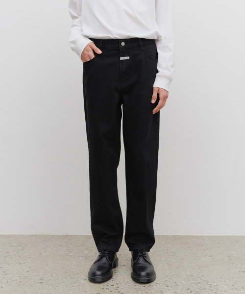 마리떼 프랑소와 저버() M SLIM STRAIGHT DENIM PANTS matt black 상품 이미지