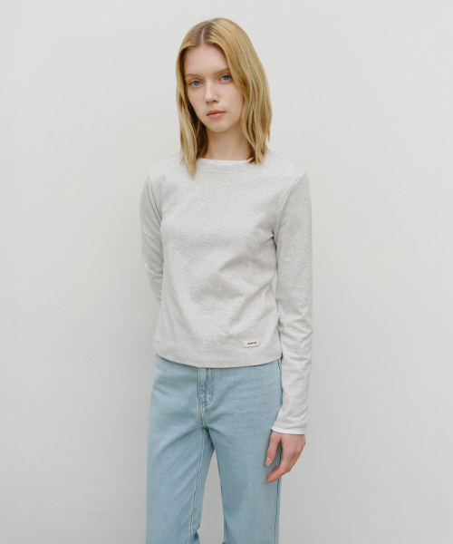 마리떼 프랑소와 저버() W BASIC LONG SLEEVE light heather gray 상품 이미지