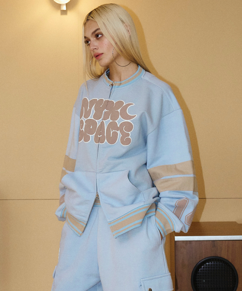 BALLOON LOGO SWEAT JACKET SKY BLUE