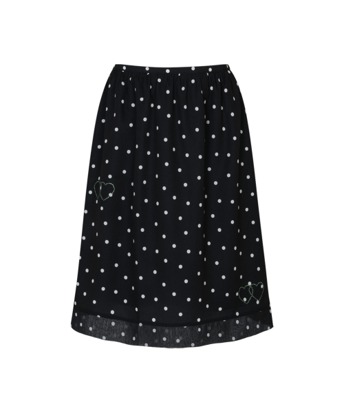 Loulou seoul】Heart Dot Midi Skirt ☆ スカート 루루서울