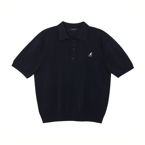 Вязаное поло с коротким рукавом 1898 Dark Navy