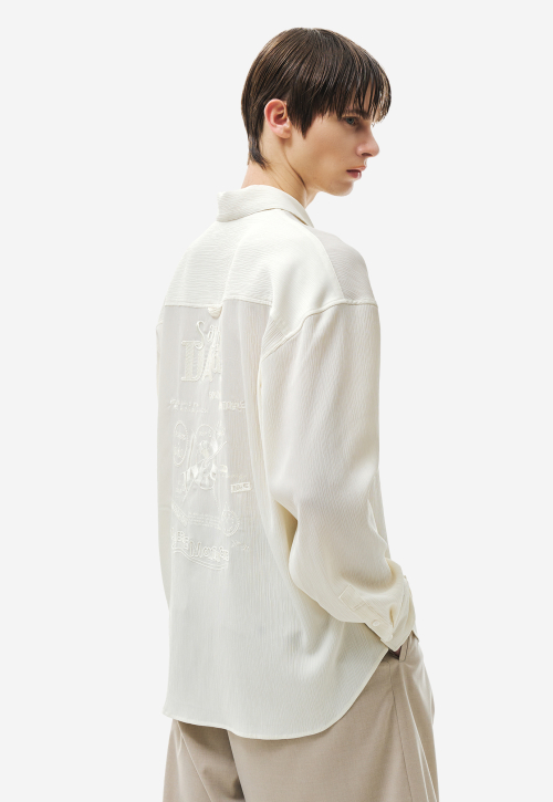 Рубашка с принтом Dadaism ZH2SH202WH White