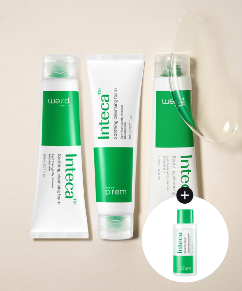 메이크프렘() [증정][3pack] 인테카 수딩 클렌징 폼 150ml 상품 이미지