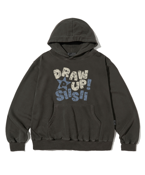 Худи Draw Up с принтом пигмент Charcoal
