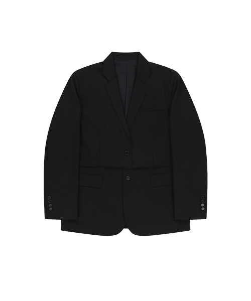Layered blazer (black)