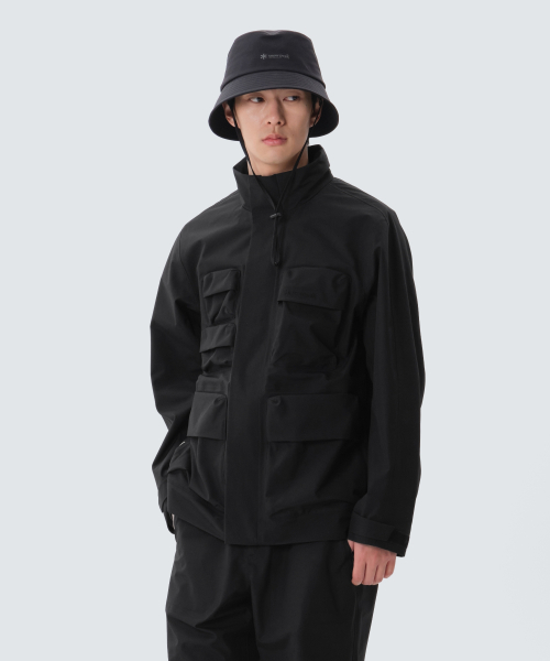 3L Pertex утилитарная водонепроницаемая куртка (S25ZMPJK08) Black