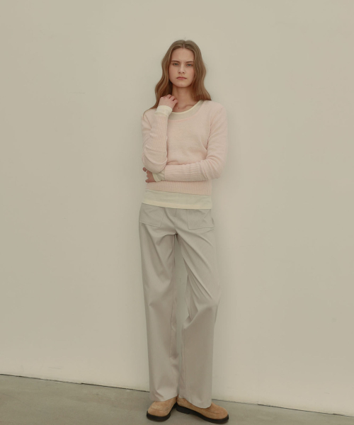 STRIPE POCKET PANTS [ GRAY ]