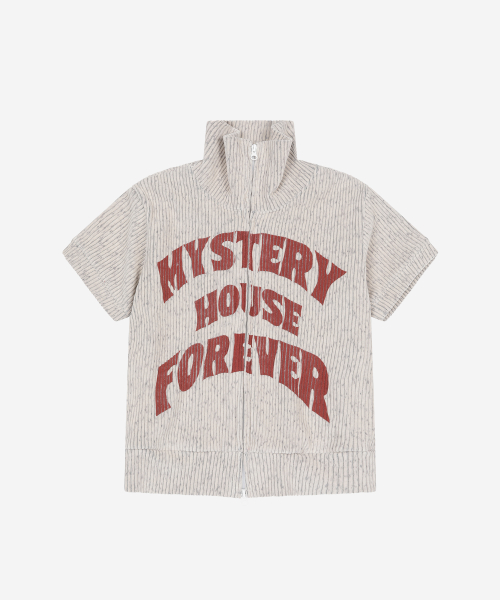 Mystery House Forever Velvet Track Top Light Gray