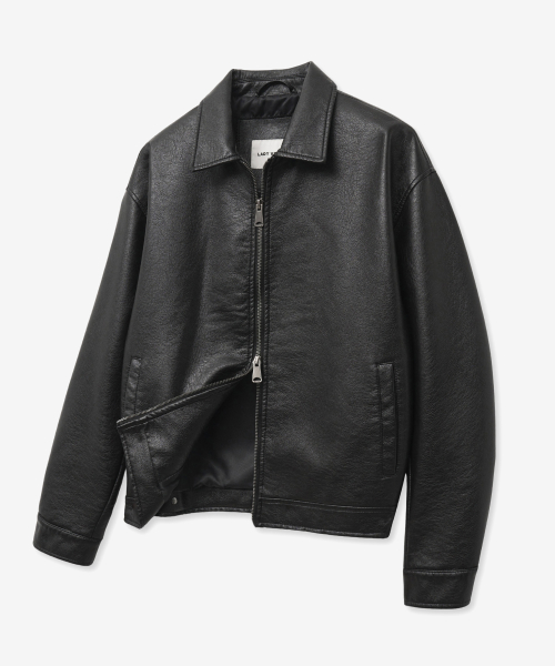 Кожаная куртка 9189 Black на молнии