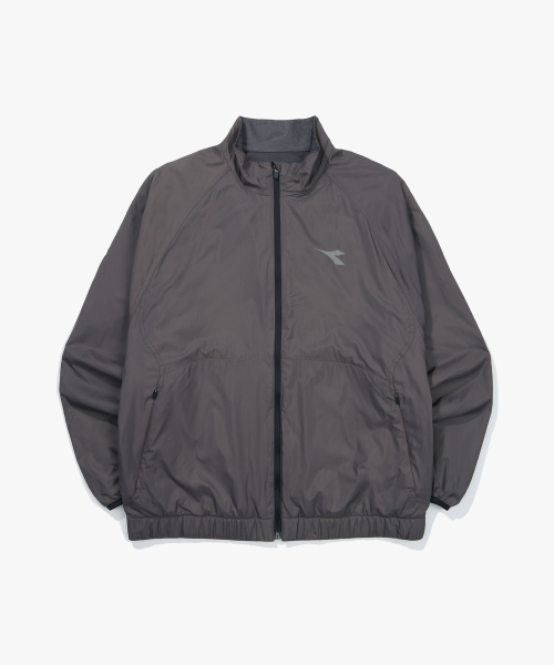 Беговая флисовая куртка Thermaflow Mesh grey