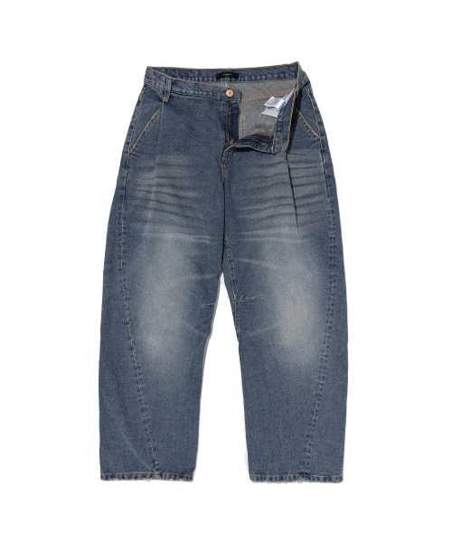 Широкие изогнутые джинсы (Blue)