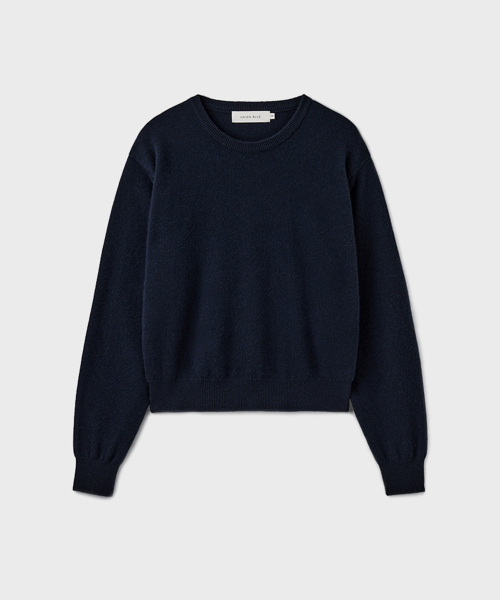 [WOMAN] CASHMERE WOOL CREWNECK трикотаж [DARK NAVY]
